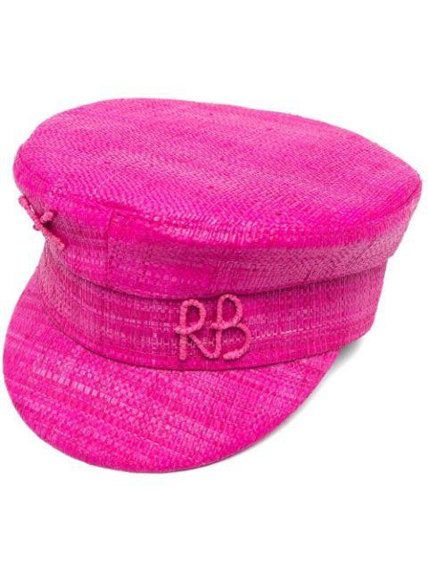 embroidered-logo baker boy hat by RUSLAN BAGINSKIY