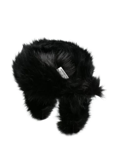 faux-fur ear hat by RUSLAN BAGINSKIY