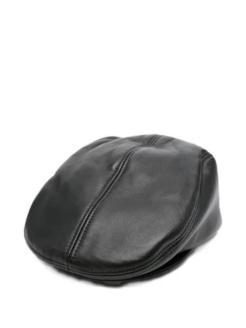 leather panelled beret by RUSLAN BAGINSKIY