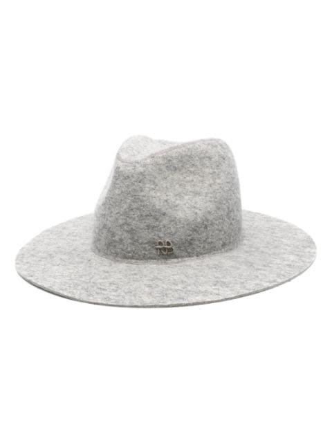 logo-appliqué fedora hat by RUSLAN BAGINSKIY