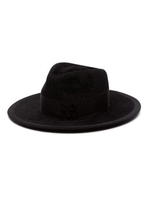 logo-embroidered fedora hat by RUSLAN BAGINSKIY