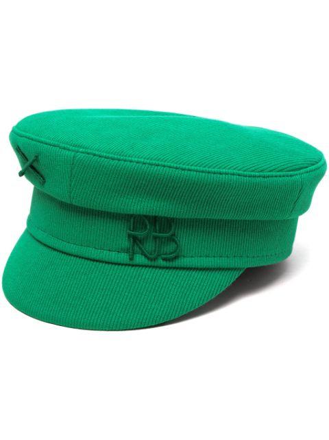 logo-embroidered ribbed baker boy hat by RUSLAN BAGINSKIY