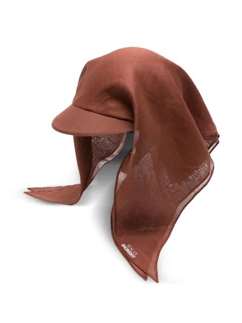 logo-print self-tie hat by RUSLAN BAGINSKIY