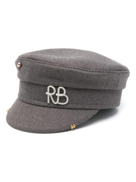 mélange-effect baker boy cap by RUSLAN BAGINSKIY