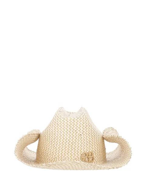 monogram-embellished woven cowboy hat by RUSLAN BAGINSKIY