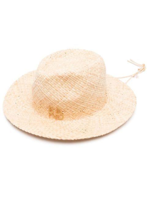 pearl-embellished fedora hat by RUSLAN BAGINSKIY