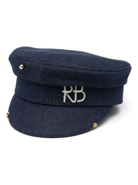 piercing-detailed baker boy cap by RUSLAN BAGINSKIY