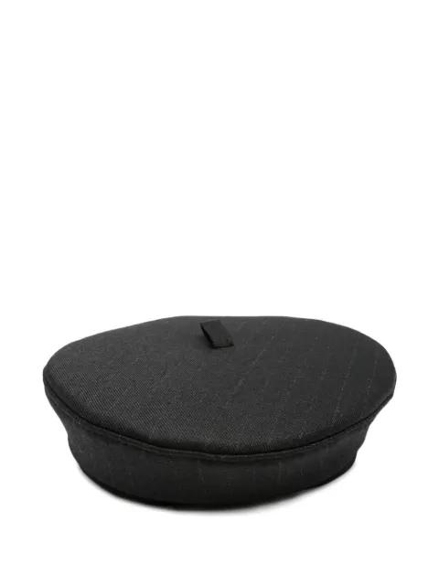 pinstriped beret by RUSLAN BAGINSKIY