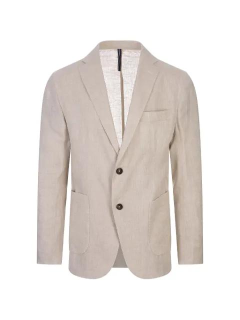 button single-breasted linen blazer by RUSSOCAPRI