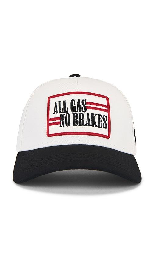 Rustler Hat Co. All Gas No Brakes Hat in White by RUSTLER HAT CO. Rustler Hat Co. All Gas No Brakes Hat in White by RUSTLER HAT CO.