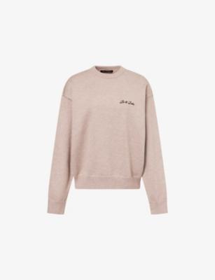 Brand-Embroidery Round-Neck Knitted Jumper by RU&ROCKA