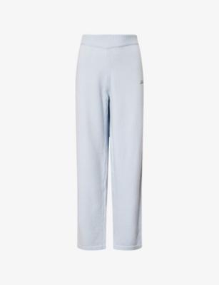 Brand-Embroidery Wide-Leg Knitted Jogging bottoms by RU&ROCKA