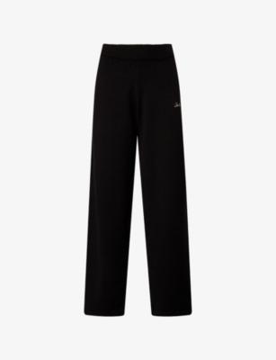 Oversized Brand-Embroidered Knitted Jogging Bottoms by RU&ROCKA