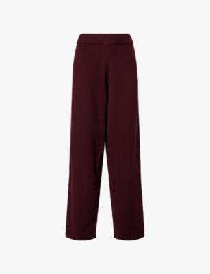 Oversized Brand-Embroidered Knitted Jogging Bottoms by RU&ROCKA