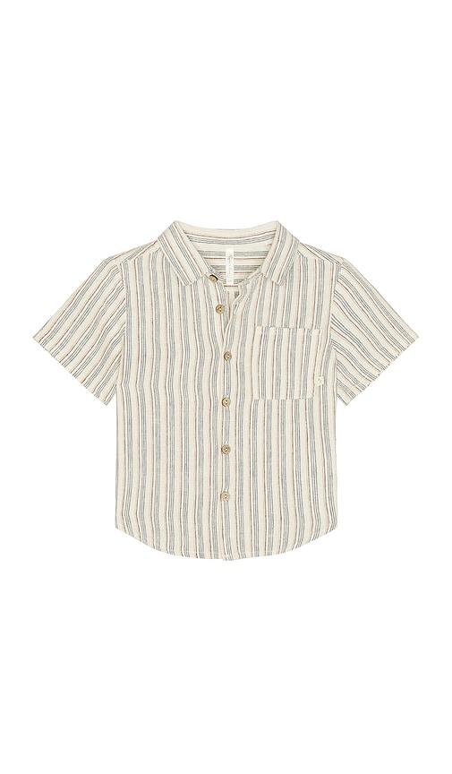 Rylee + Cru Collared Short Sleeve Shirt in Cream by RYLEE + CRU
