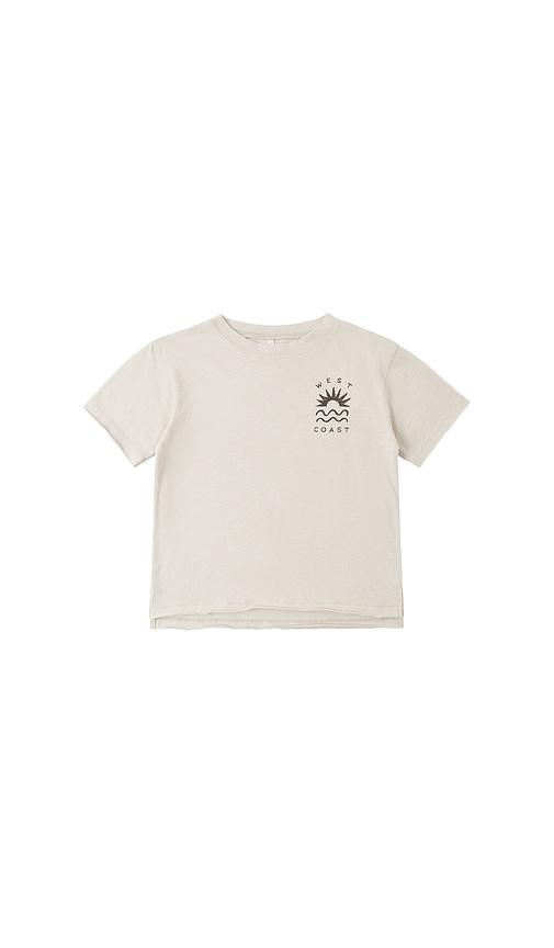 Rylee + Cru Edge Undone Tee in Ivory by RYLEE + CRU