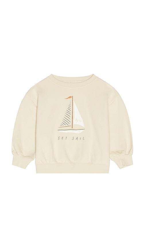 Rylee + Cru Oversized Sweatshirt in Taupe by RYLEE + CRU
