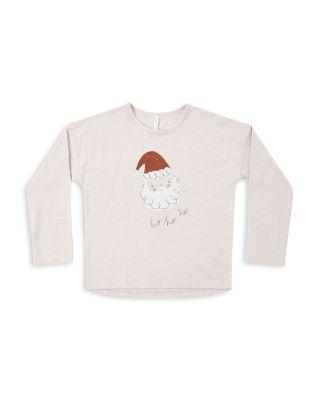 Unisex Long Sleeved Cotton Santa Tee - Little Kid by RYLEE + CRU