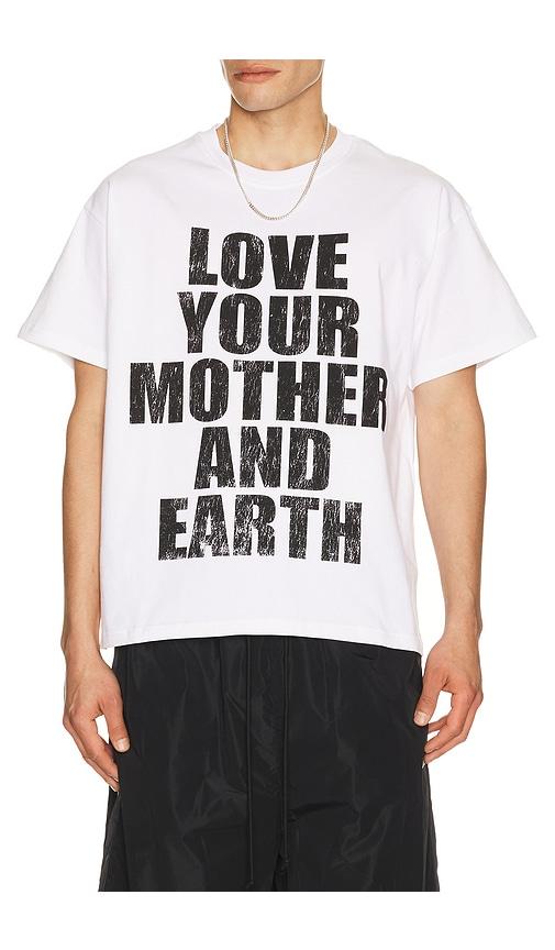 Ryoko Rain Love Your Mother Tee in White by RYOKO RAIN