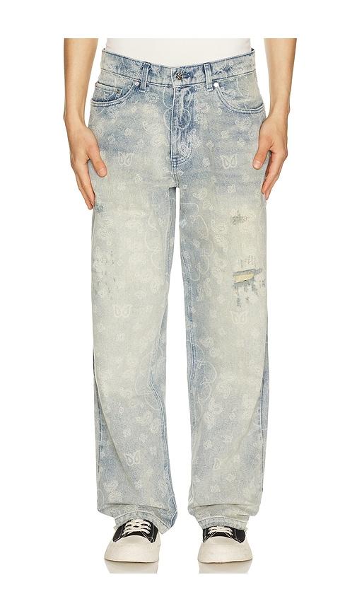 Ryoko Rain Paisley Jeans in Blue by RYOKO RAIN