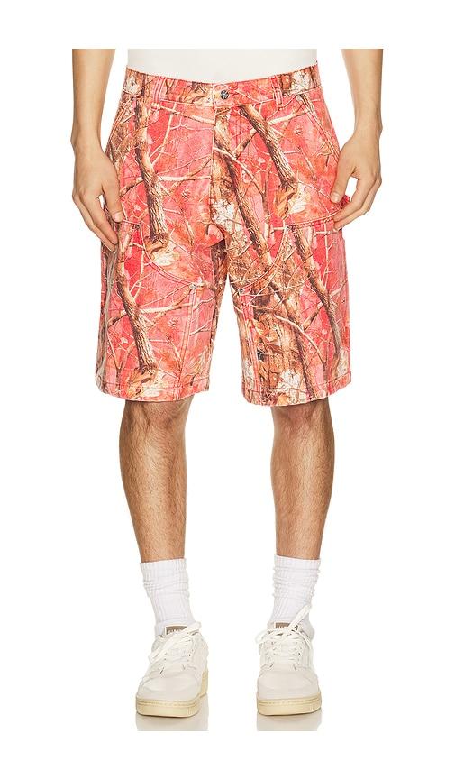 Ryoko Rain Tree Camo Double Knee Oversized Shorts in Pink by RYOKO RAIN