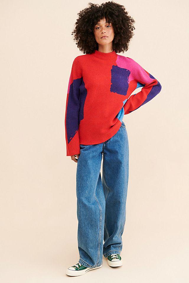 Saemdi Abstract Geo Pullover Secondhand by S AE MD I | FREE PEOPLE