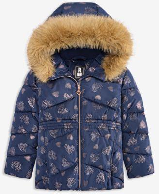 Toddler and Little Girls Foil Quilt Puffer coat by S ROTHSCHILD&CO