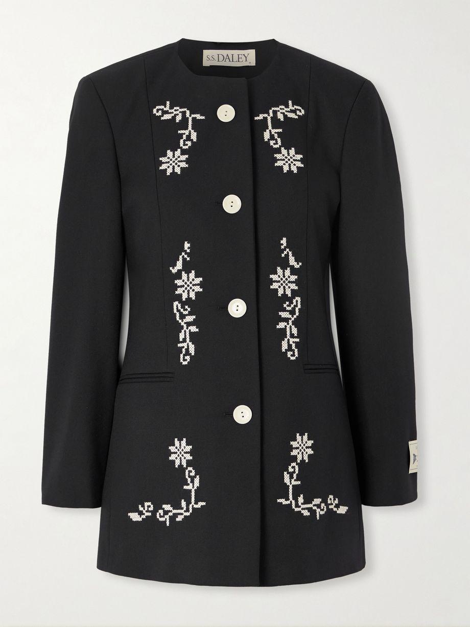 Embroidered wool jacket by S.S.DALEY