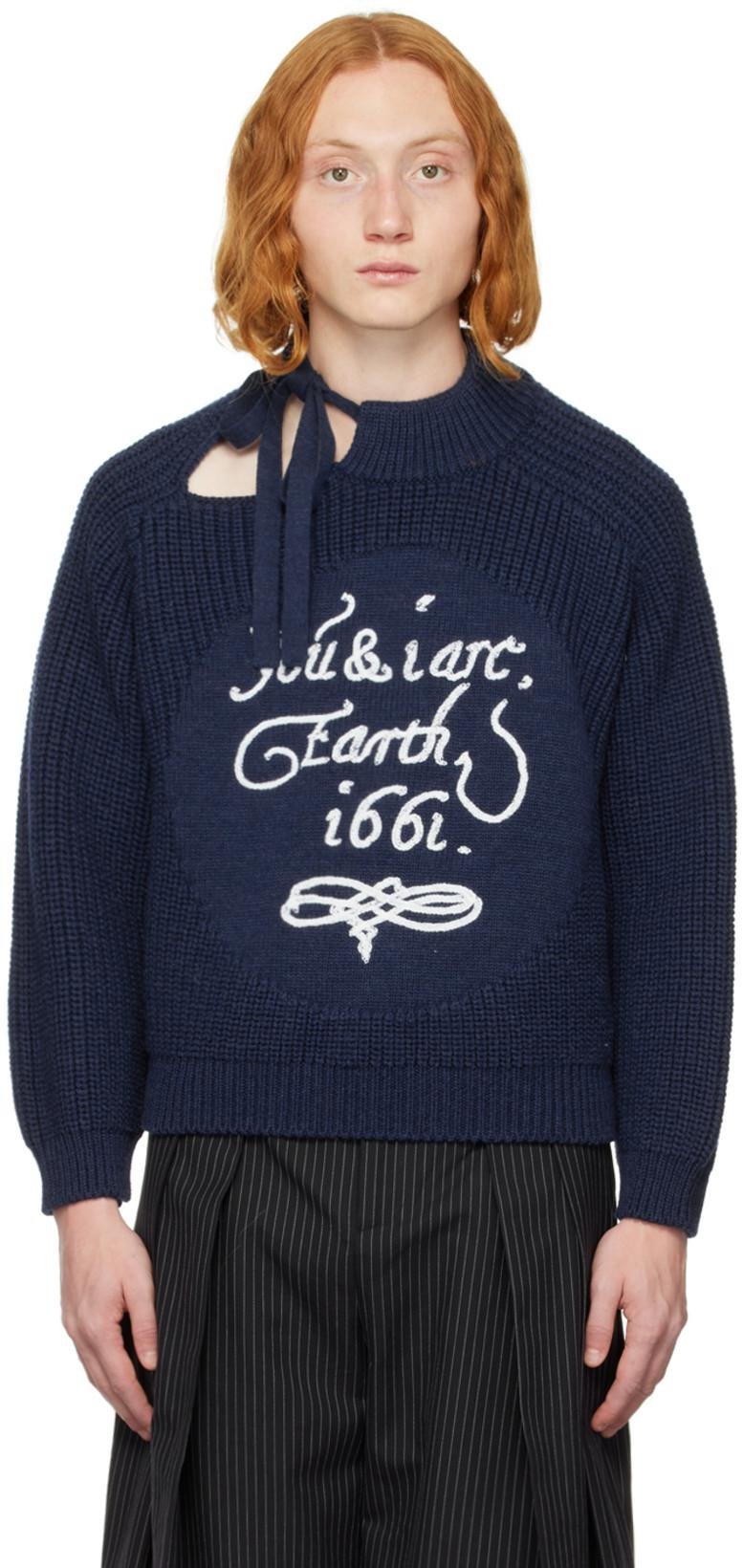Navy 'You & I Are Earth' Sweater by S.S.DALEY