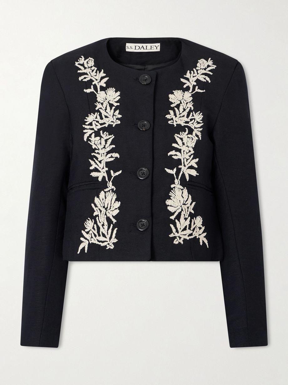 Ophelia cropped embroidered woven jacket by S.S.DALEY
