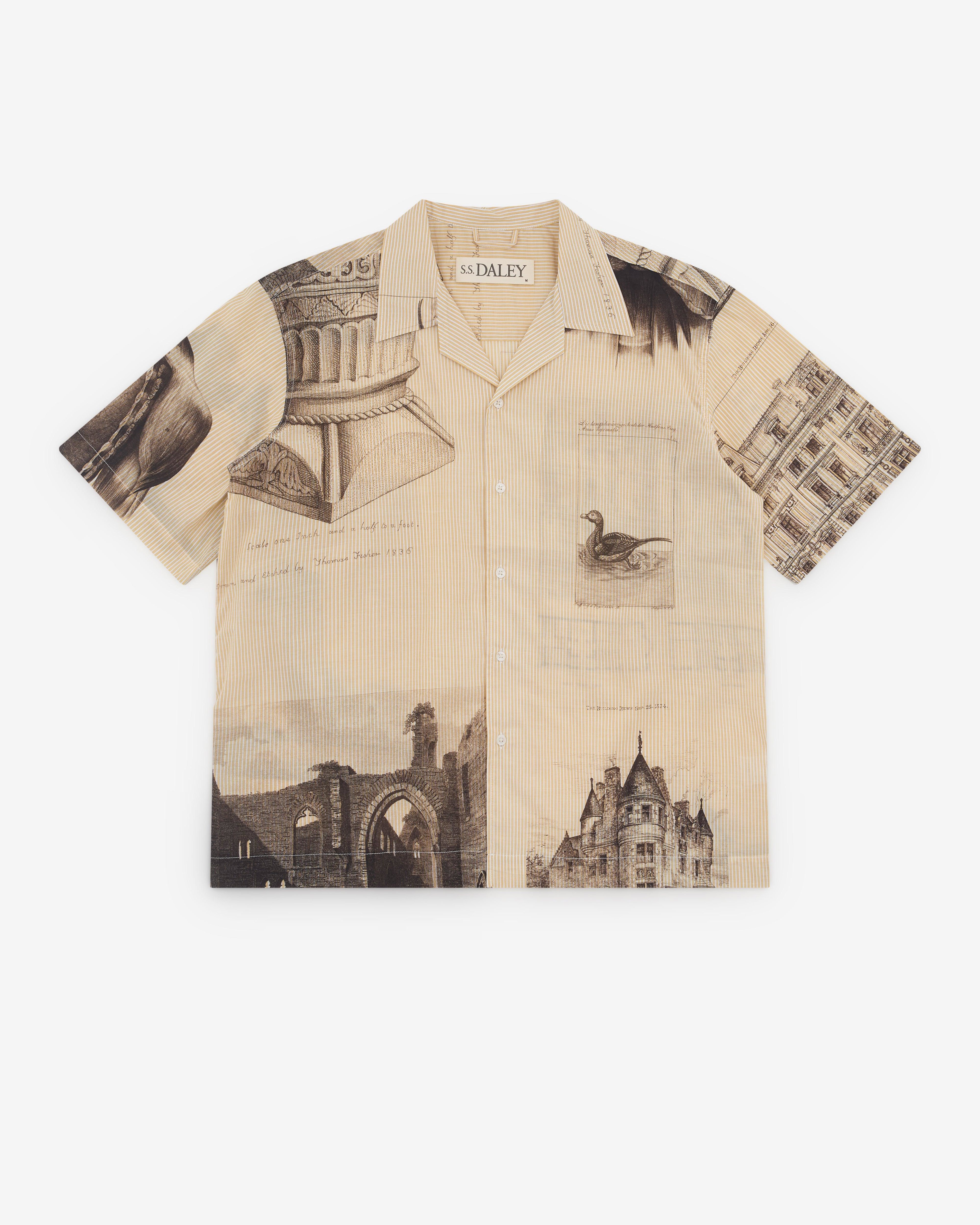 S.S. Daley - Men's Estate Printed Shirt - (Brown) by S S DALEY
