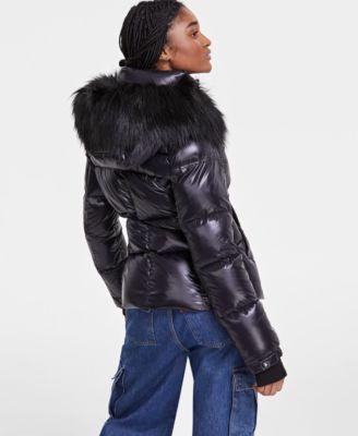 Women's Hooded Allie Faux-Fur-Trim Hooded Puffer Coat by S13 Women's Hooded Allie Faux-Fur-Trim Hooded Puffer Coat by S13