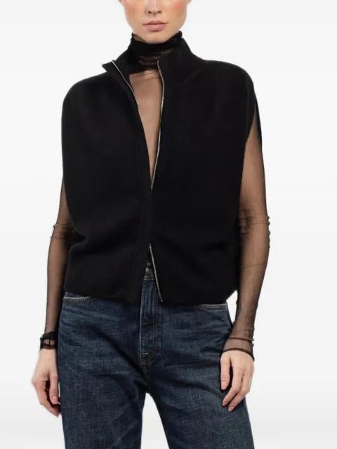 Matilda zip-up high-neck cardigan by SA SU PHI