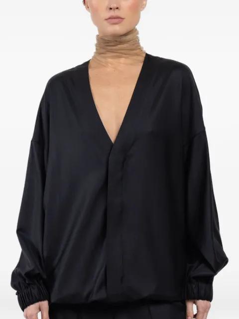 V-neck button jacket by SA SU PHI