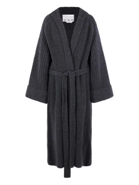 hoodied belted cardigan by SA SU PHI