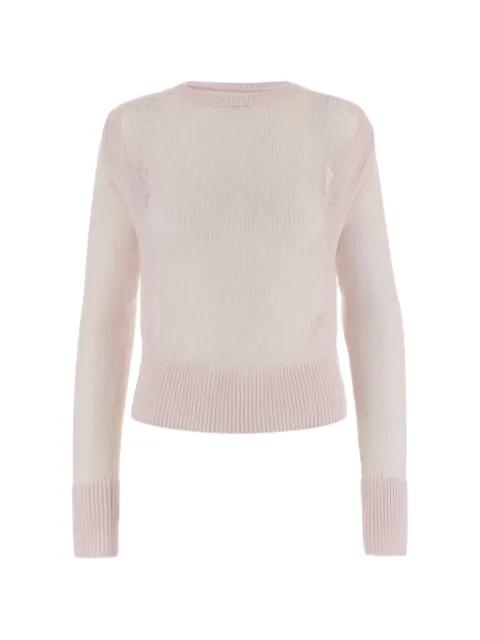 ribbed crew-neck cashmere sweater by SA SU PHI