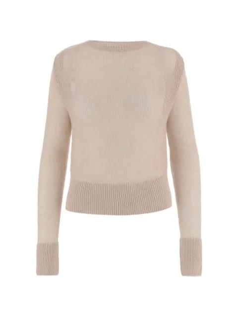 ribbed crew-neck sweater by SA SU PHI