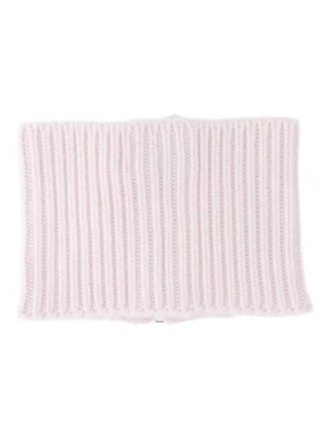 ribbed-knit zip-fastening neckwarmer scarf by SA SU PHI