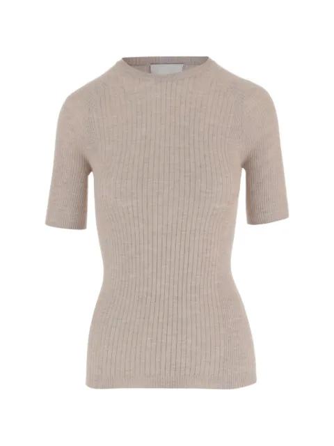 short-sleeved ribbed T-shirt by SA SU PHI