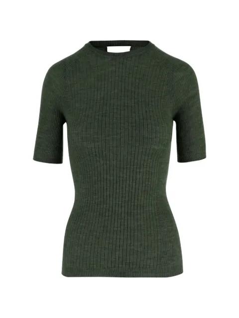 short-sleeved ribbed T-shirt by SA SU PHI