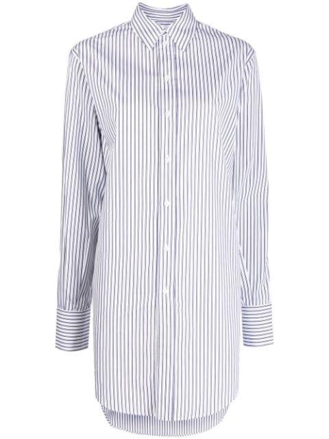 striped silk shirt dress by SA SU PHI