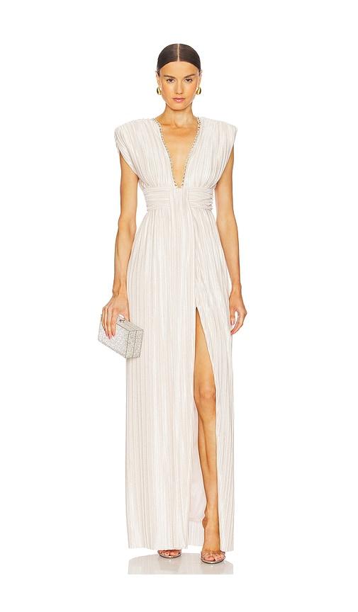 Sabina Musayev Leone Dress in White by SABINA MUSAYEV
