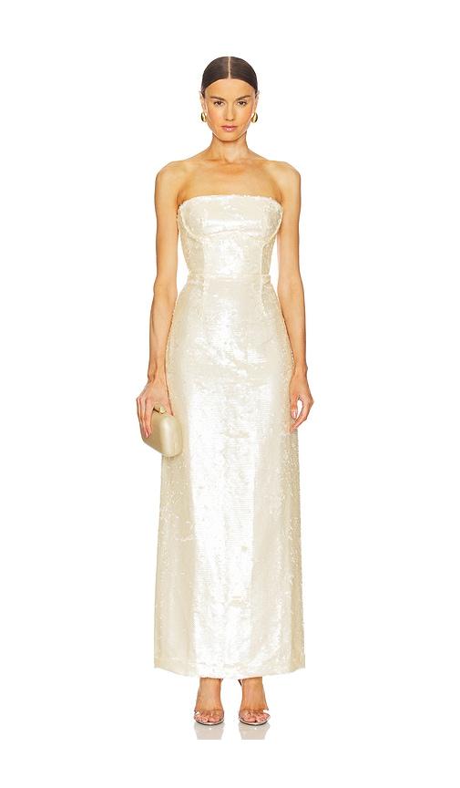 Sabina Musayev Solance Dress in Ivory by SABINA MUSAYEV