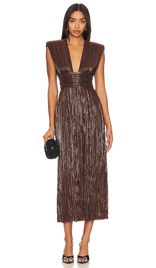 Sabina Musayev Tinka Dress in Brown by SABINA MUSAYEV