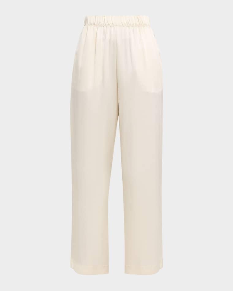Brynn Silk Wide-Leg Pants by SABLYN