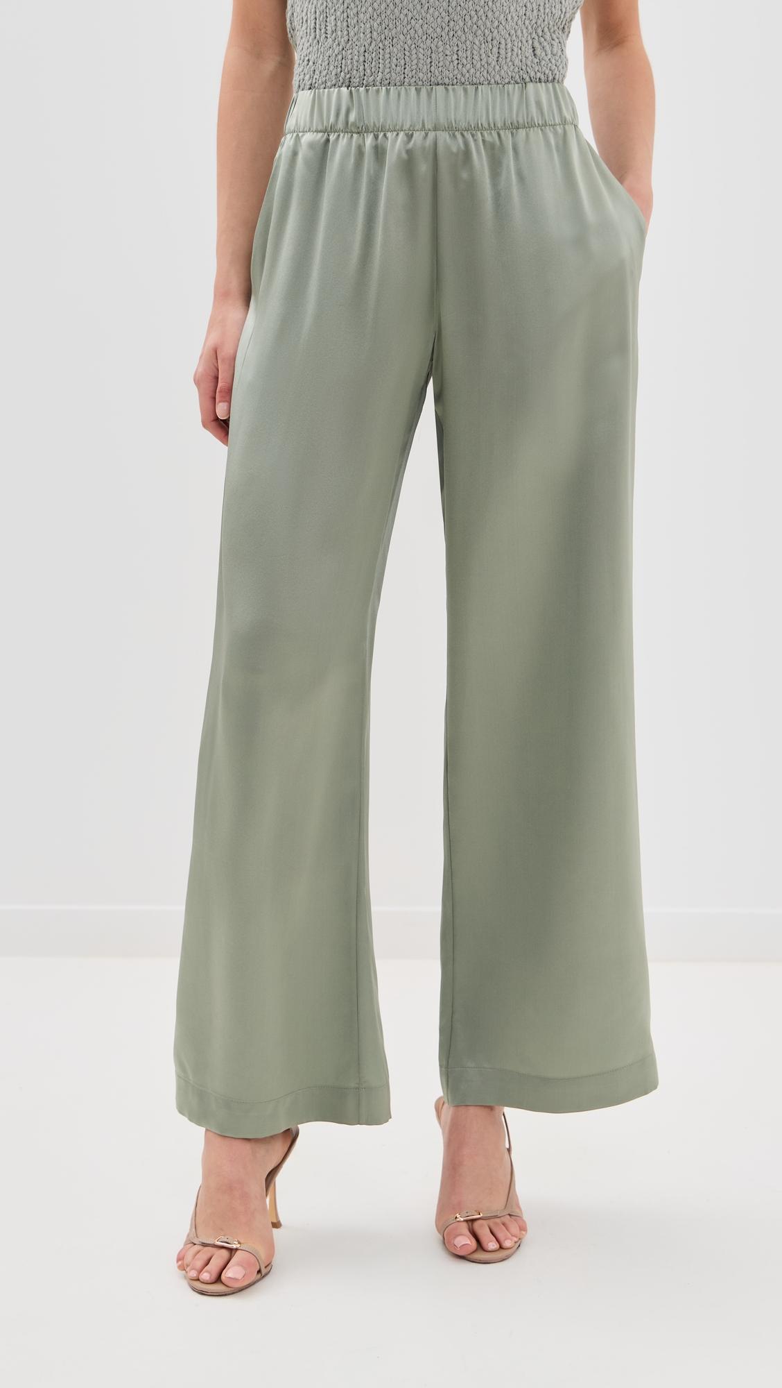 Brynn Wide Leg Silk Pants by SABLYN