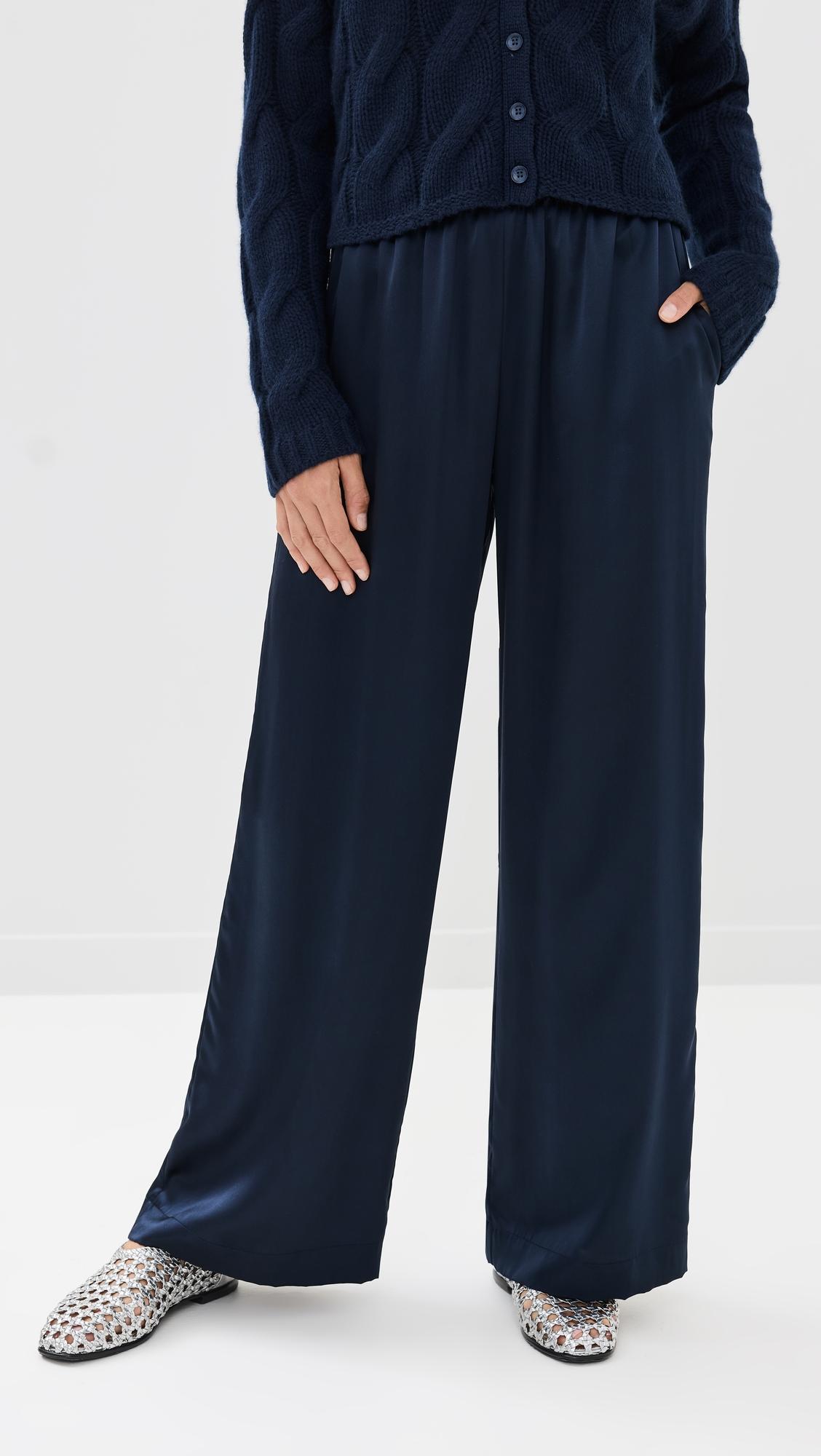 Brynn Wide Leg Silk Pants by SABLYN