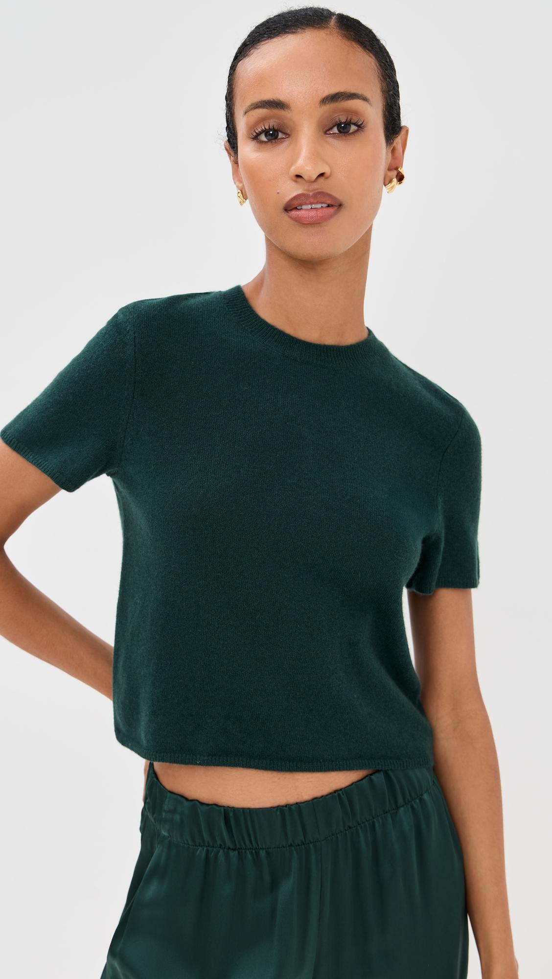 Charleston Relaxed Cashmere Crewneck Tee by SABLYN