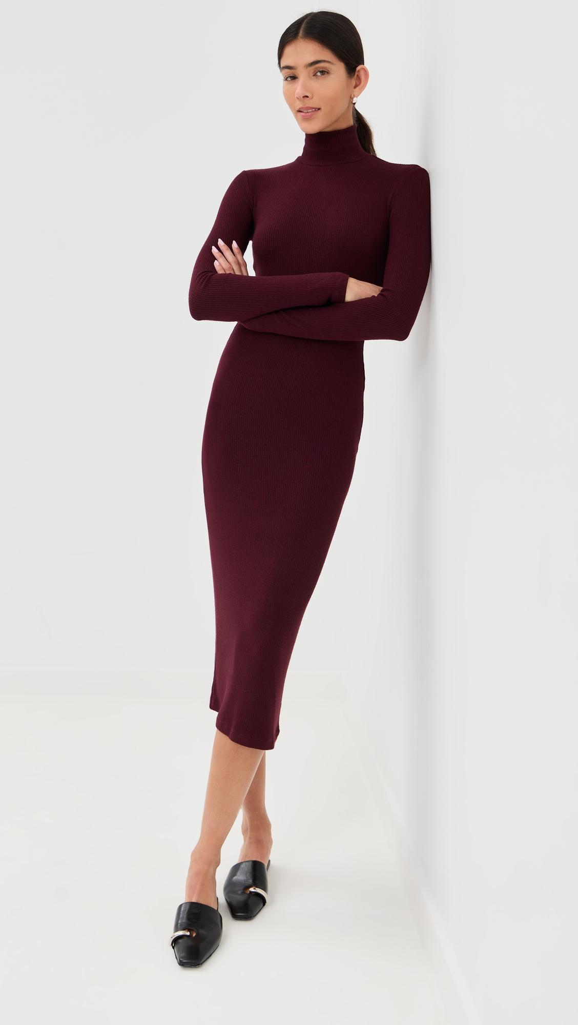 Gab Turtleneck Rib Dress by SABLYN