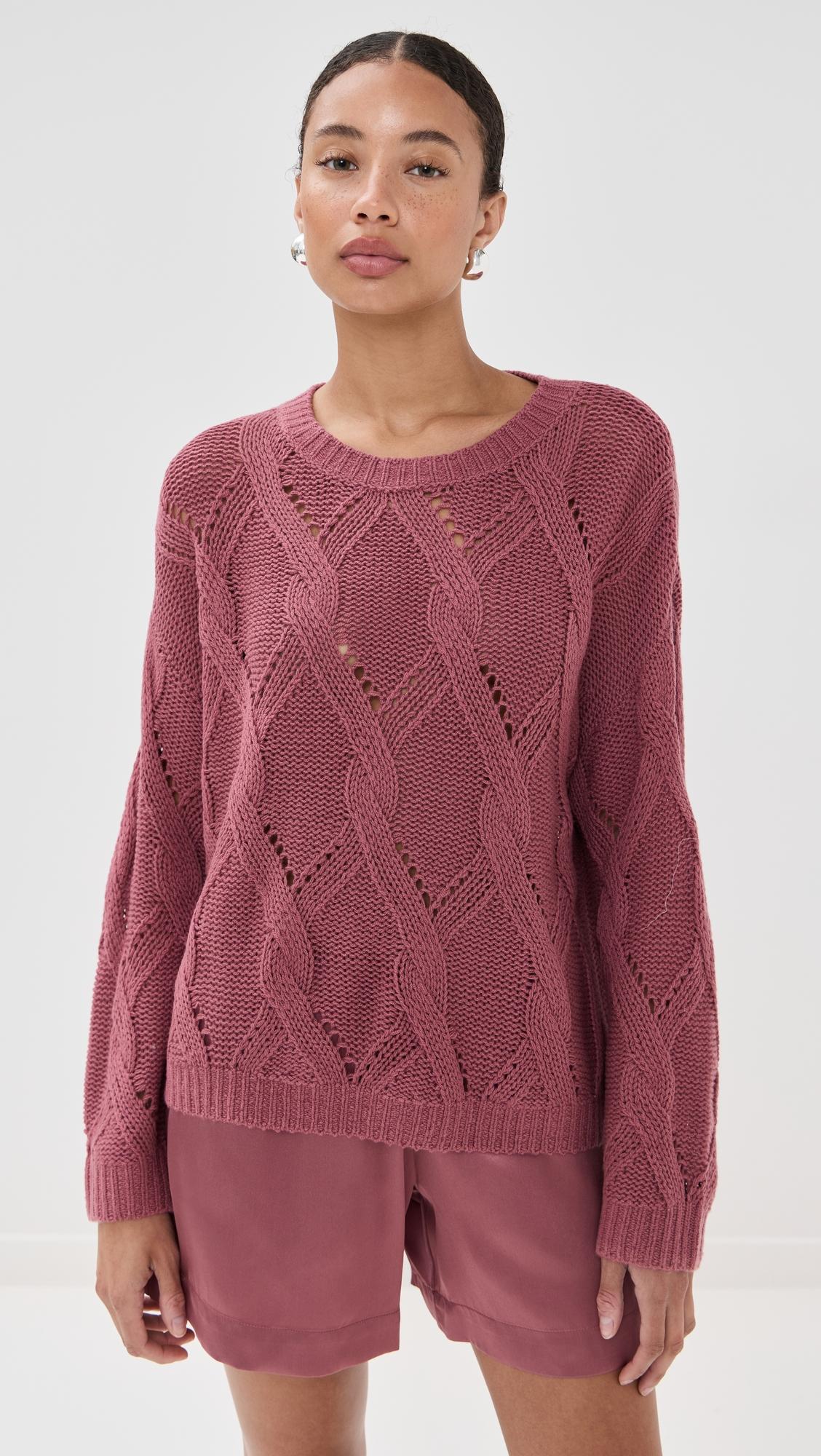 Gia Slouchy Cashmere Crew Neck Sweater by SABLYN